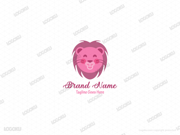 Lindo logotipo de león bebé