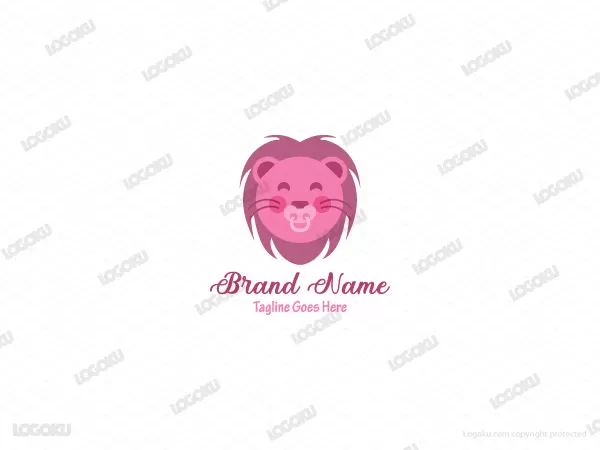 Cute Baby Lion Logo