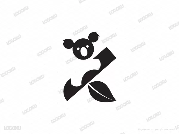 Latter K Koala Logo