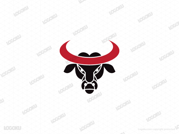 Red Horn Bull Head Logo For Sale - Buy Red Horn Bull Head Logo Now