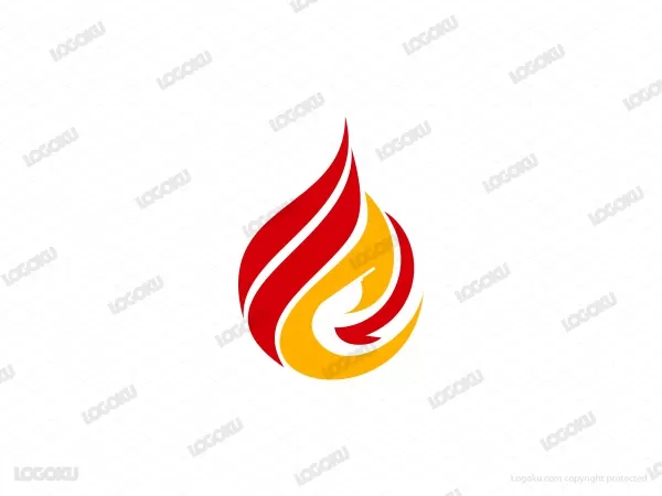 F, Wok And Fire Logo