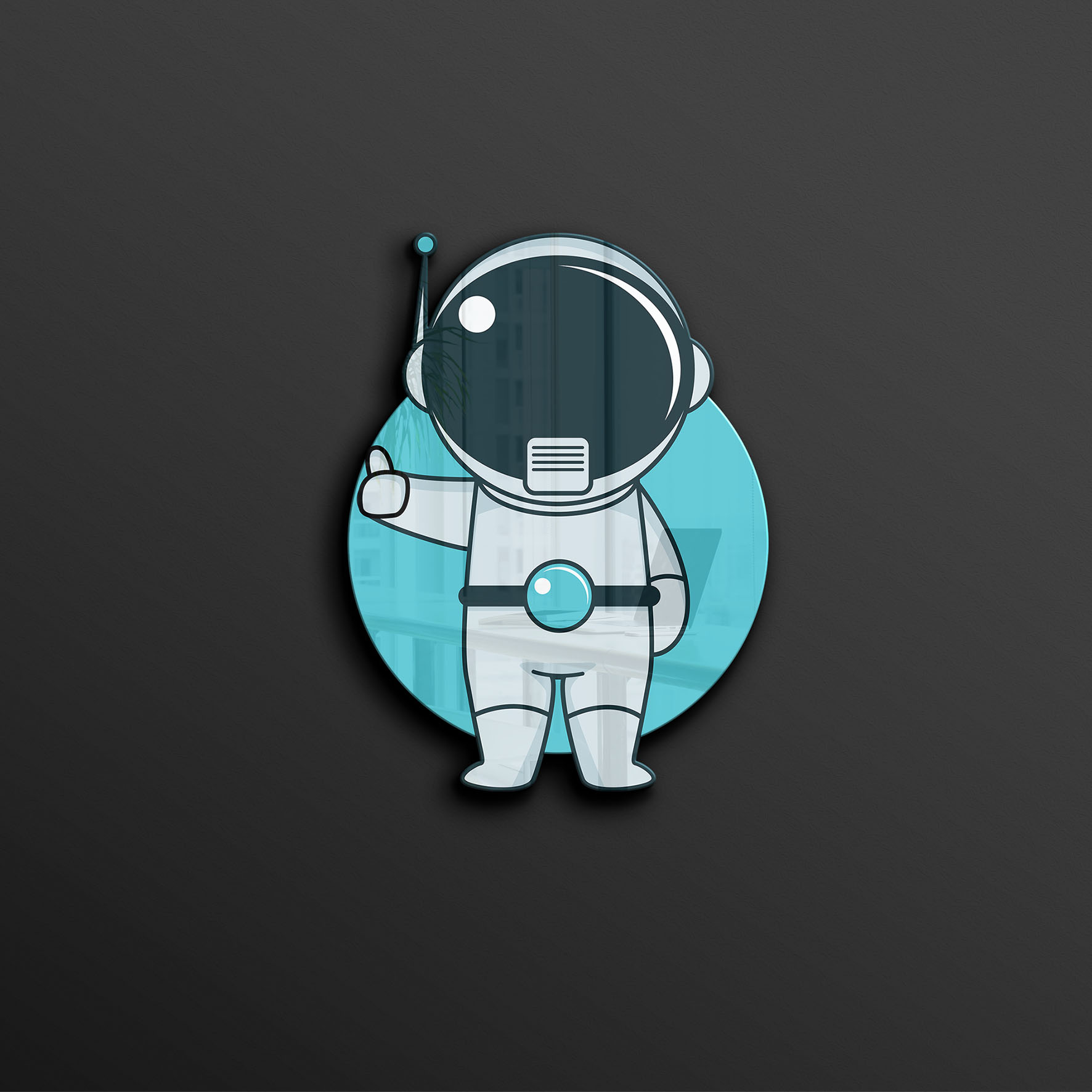 Cute Astronaut Logo