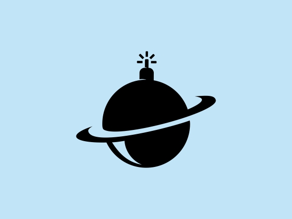 قنبلة الكوكب  شعار