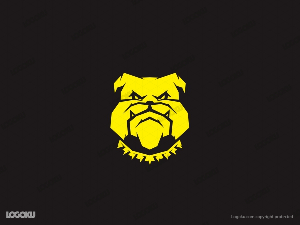 Logotipo geométrico de bulldog