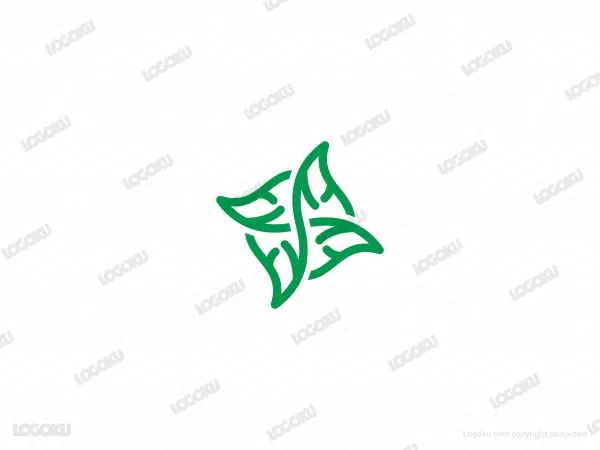 Simple Leaf Shuriken Letter S