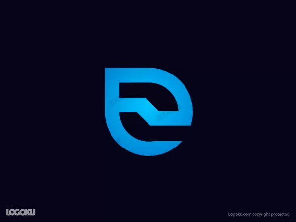 Letter E Water Drop Logo