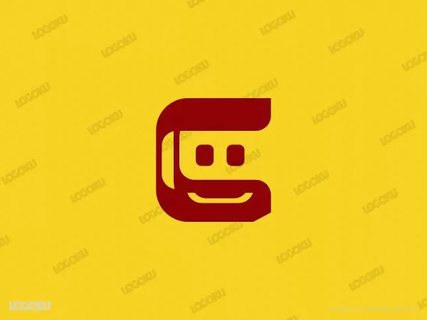 Letter C Smiling Man Logo