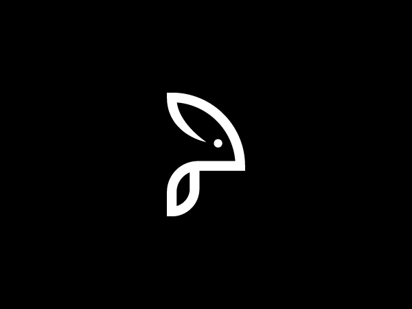 Letter P Bunny Logo