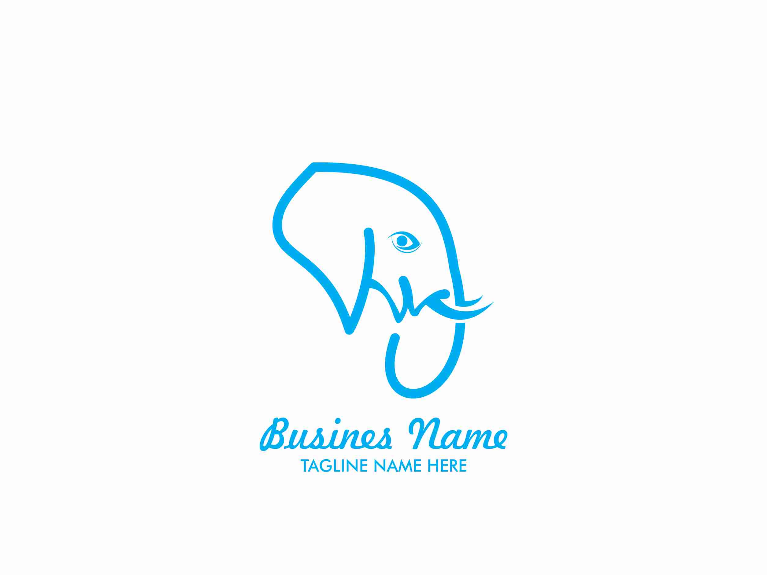 Logotipo de cabeza de elefante Logo