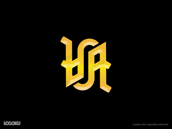 Logotipo de la letra Aa del monograma