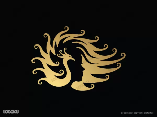 Logo Gadis Dan Burung Merak Emas