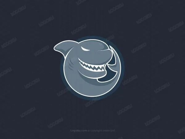 Logotipo de tiburón circular