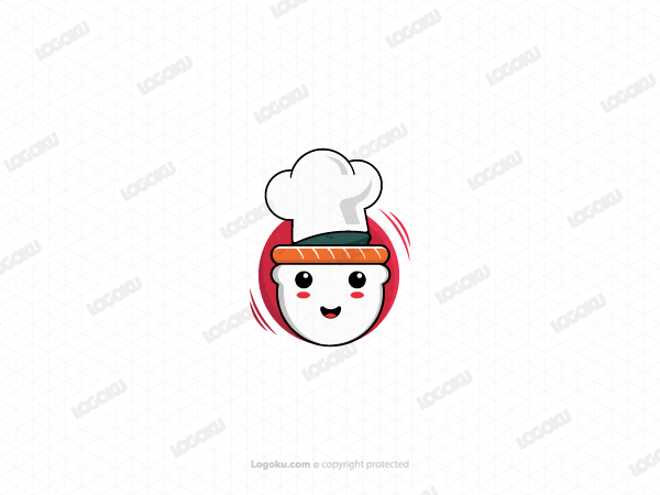 Logotipo de chef de sushi