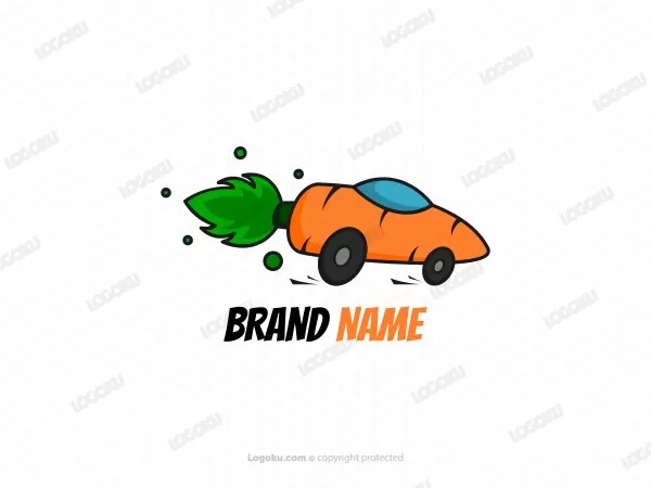 Logotipo de zanahoria y automóvil