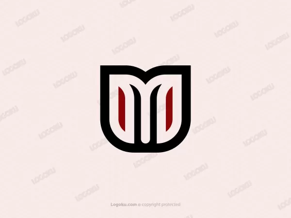 Initials Letter M Owl Logo
