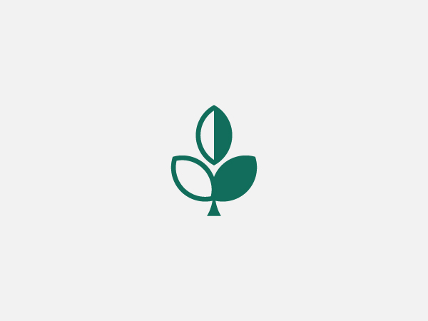 Logotipo de flor verde Logo