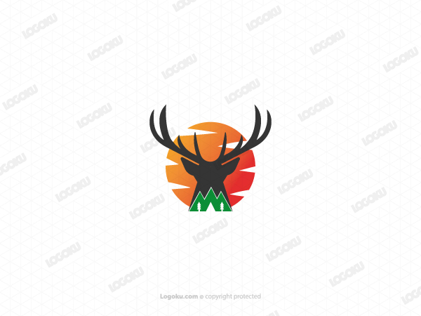 Deer In Sunset Logo