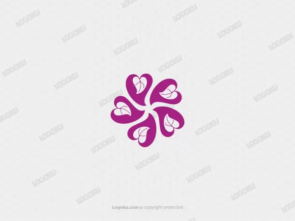 Logo Love And Leaf Flower Spa  For Sale - Buy Logo Love And Leaf Flower Spa  Now