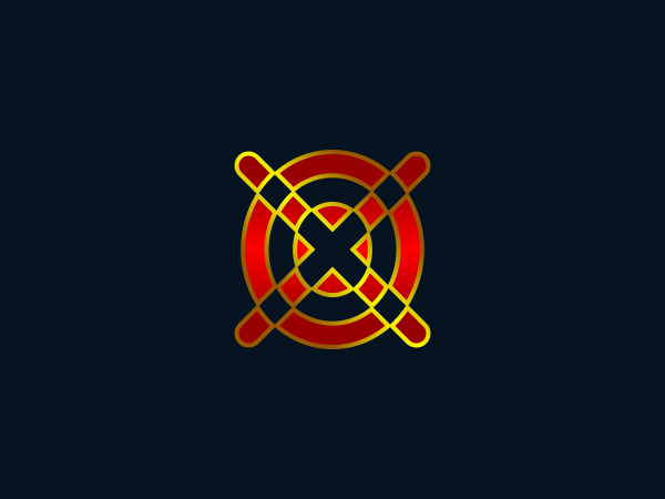 Abstraktes Xo-Ochsen-Logo
