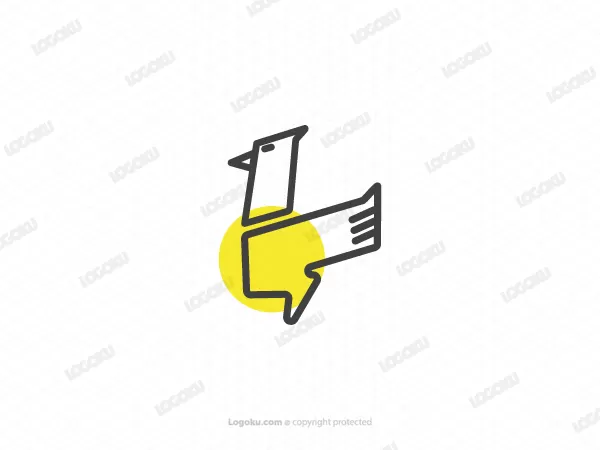 Logo Line Burung Simpel