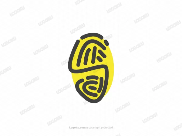 Logotipo de zapato con huella digital