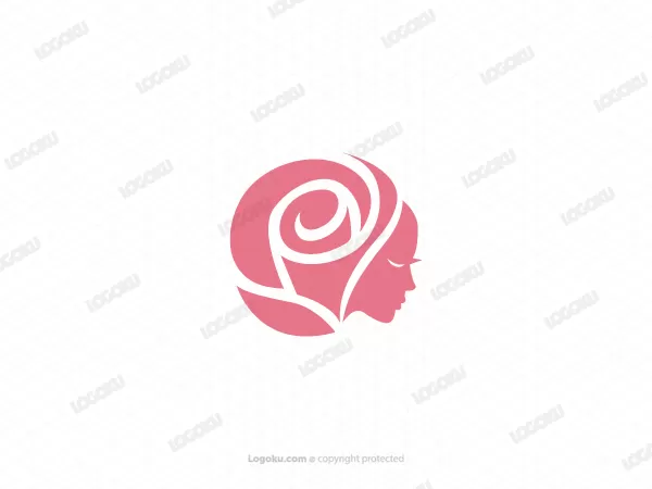 Woman And Rose Logo