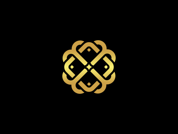 Elegant X Knot Logo Square