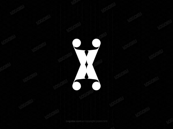 Logo Ornamen Huruf X