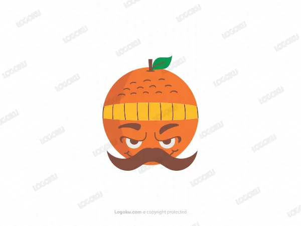 Orange avec logo Moustache