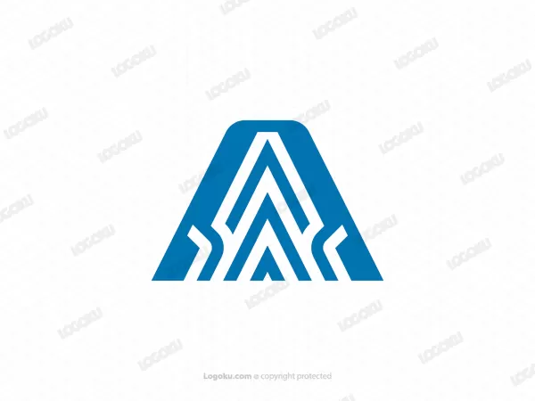 Letter A Circuit Logo