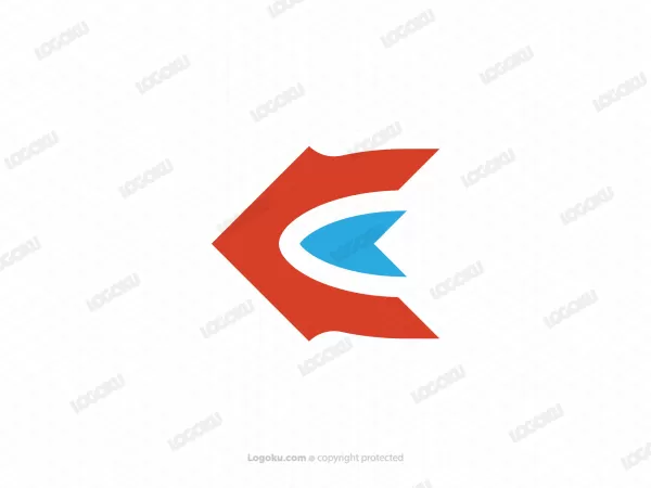 Letter Ce Or Ec Arrow Logo