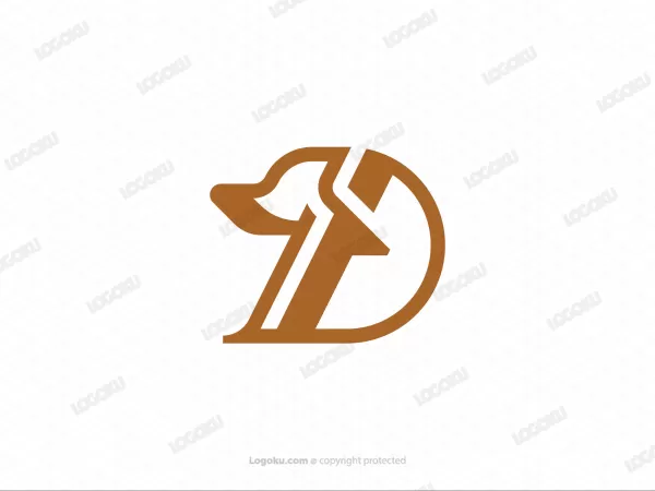 Letter D Dog Logo