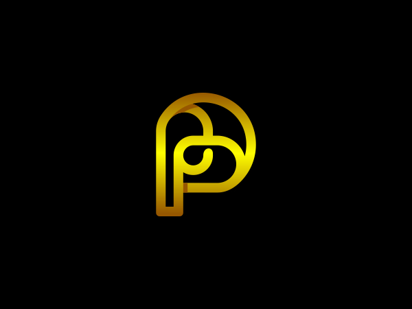 Love P Letter Icon Logos
