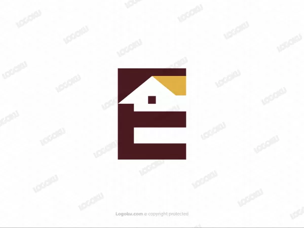 Logo Huruf E Rumah