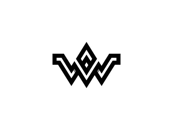 Logo Monogram Huruf Wv Vw