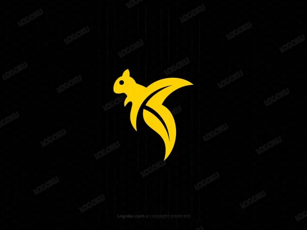 Logotipo de ardilla alada