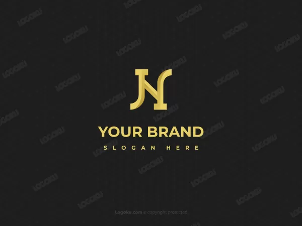 Initials Logo Jn Or Nj