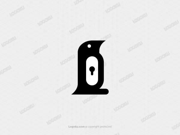 Huruf L Kunci Penguin Logo