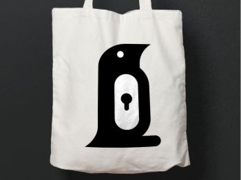 حرف L قفل البطريق شعار