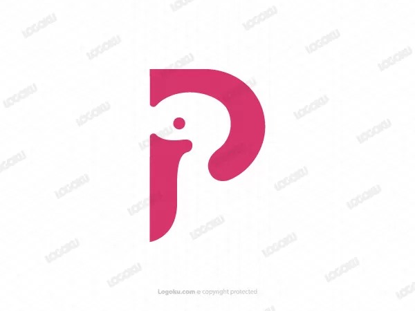 Huruf P Dan Logo Flamingo