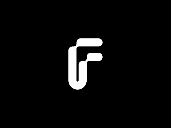 Buchstabe F moderne Logos