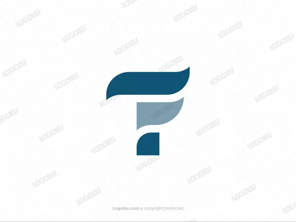 شعار حرف Tf أو Ft