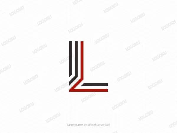 Simple Stripe Letter L