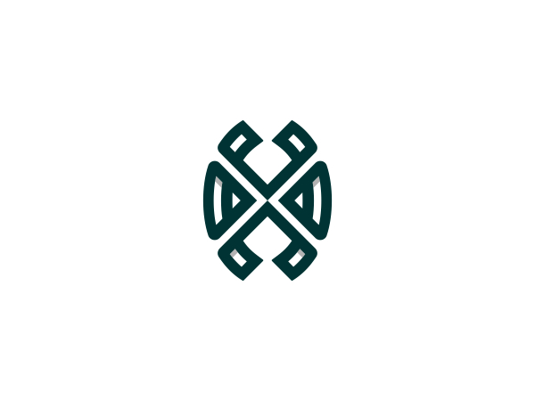 Buchstabe Ox Xo Line Initialen Logo
