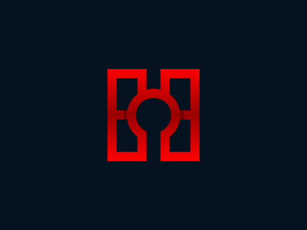 Letter H Keyholes Logo