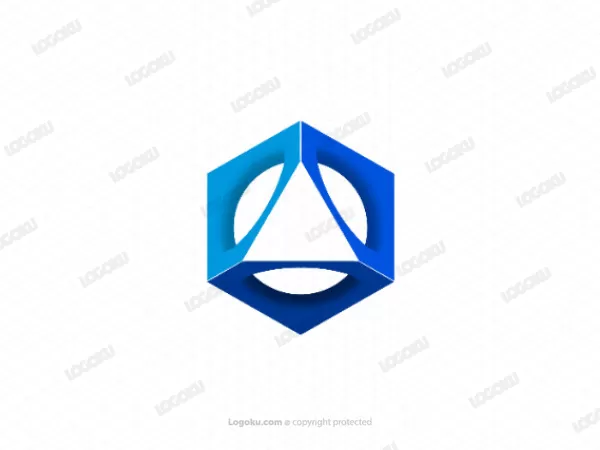 Cubic Triangle Alphabet Logo