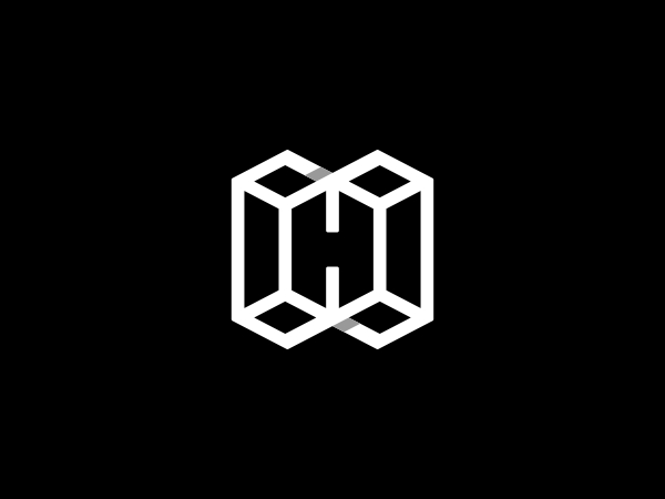 Logotipos Geométricos H Fuertes Logo