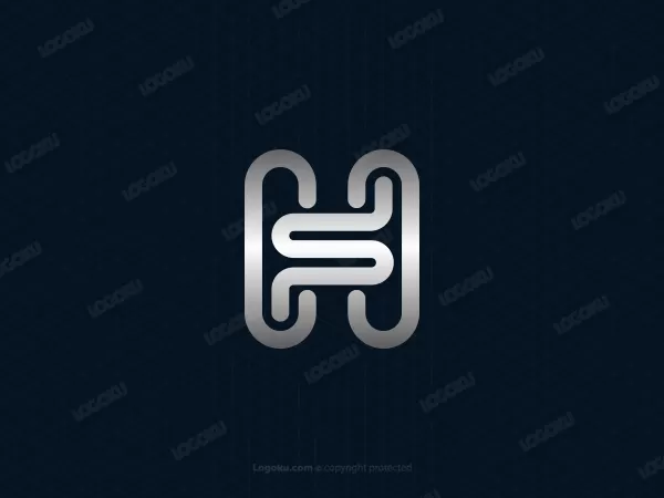 Huruf Hs Sh Monogram Logo