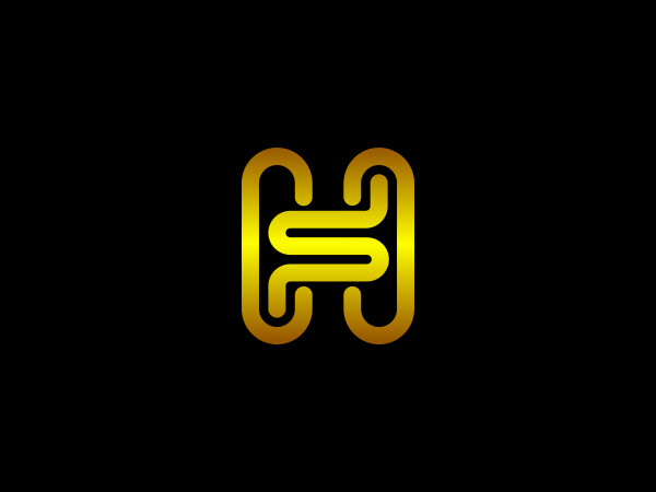 Logotipo Del Monograma De La Letra Hs Sh Logo