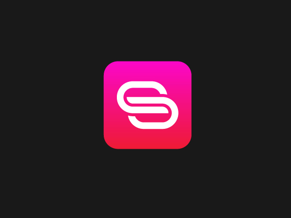 Logotipo  simple de la letra S abstracta